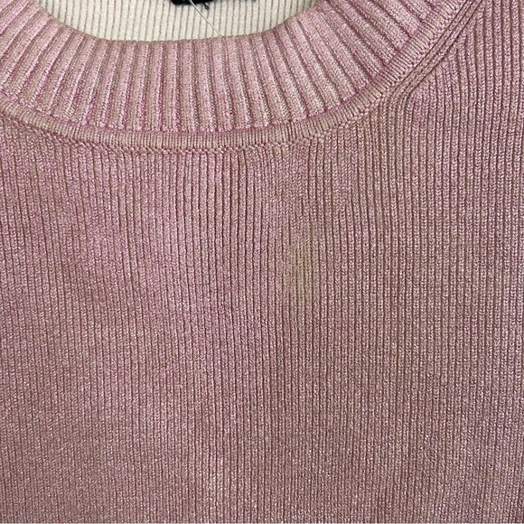 NBD Talya Metallic Coated Sweater in Pink Size M - Picture 3 of 13